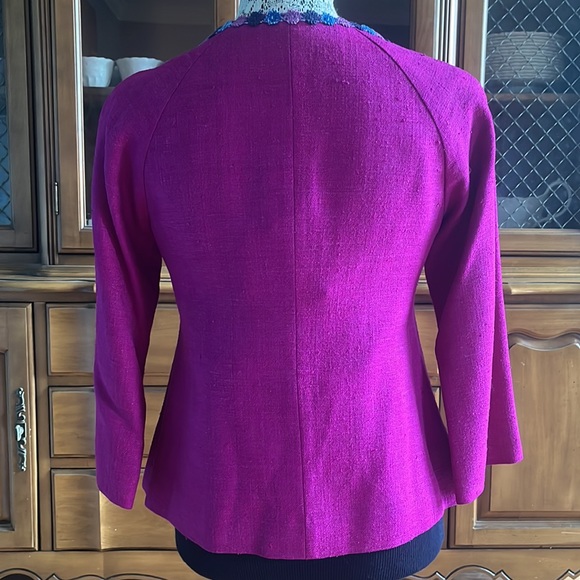 NWT Romeo Gigli Silk Purple Jacket Size 2 - Picture 2 of 10
